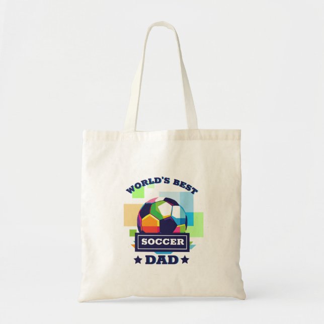 Världens bästa fotbollsspelare Pappa Fars dag Tygkasse (Framsidan)