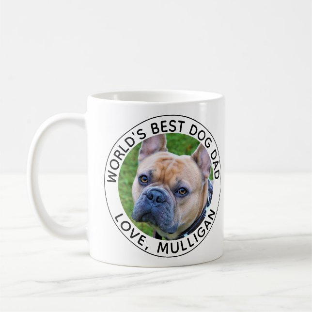 Världens bästa fotfoto i Hund Pappa Kaffemugg (Vänster)