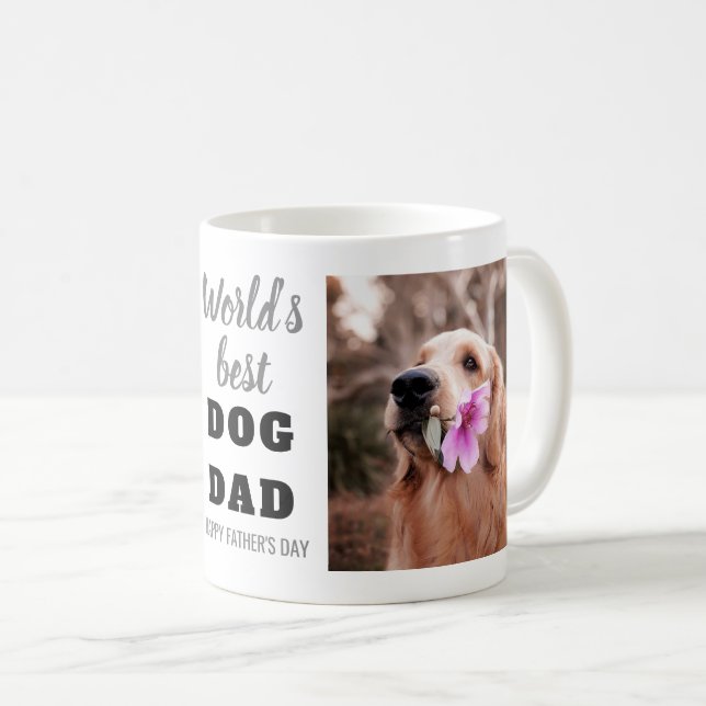 Världens bästa fotnoter Hund Pappa Fars dag 2 Kaffemugg (Framsida höger)