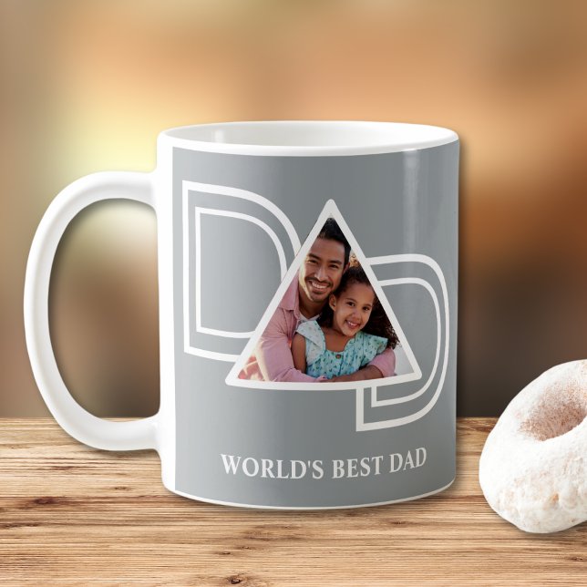 Världens bästa foto för Anpassningsbarna Pappa Far Kaffemugg (Skapare uppladdad)