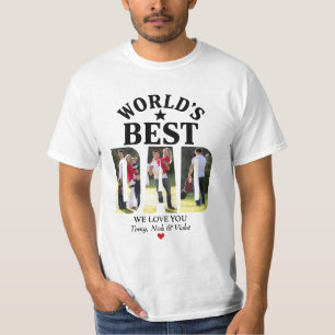 Världens bästa foto Pappa-Auktoriserad Fars dag T Shirt