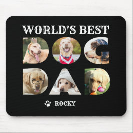 Världens bästa fotopatssvart Hund Pappa 6 Musmatta