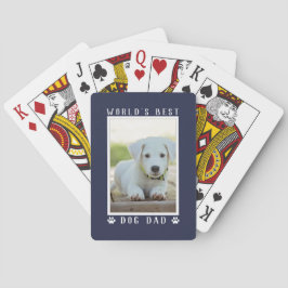 Världens bästa fotoutblått Hund Tass avtryck-foto Casinokort