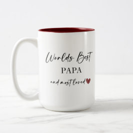Världens bästa fotoutgåva från Pappa och mest kärl Två-Tonad Mugg
