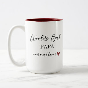 Världens bästa fotoutgåva från Pappa och mest kärl Två-Tonad Mugg