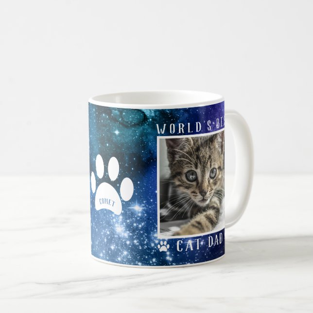 Världens bästa fotrymme för Kat Pappa Tass avtryck Kaffemugg (Framsida höger)