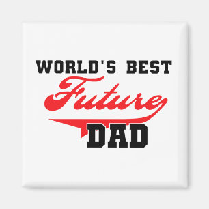 Världens bästa framtida Pappa T-skjortor och prese Magnet