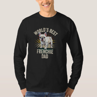 Världens bästa Frenchie Pappa Funny Retro Fransk B T Shirt