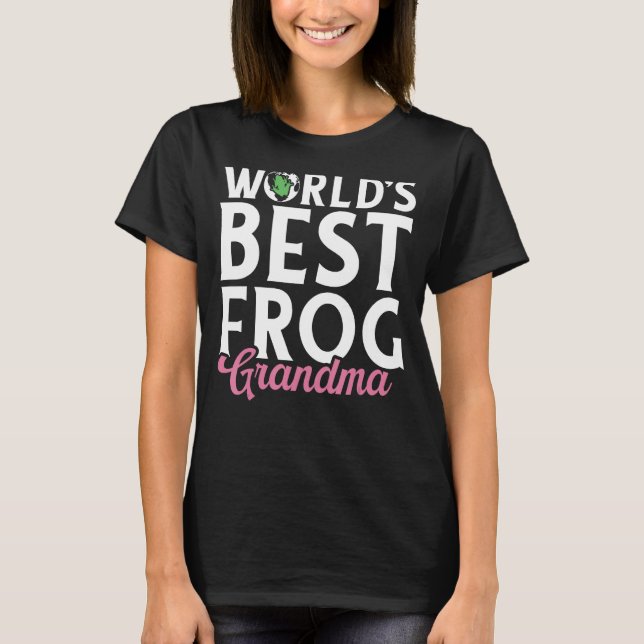 Världens bästa Frog Grandma T Shirt (Framsida)