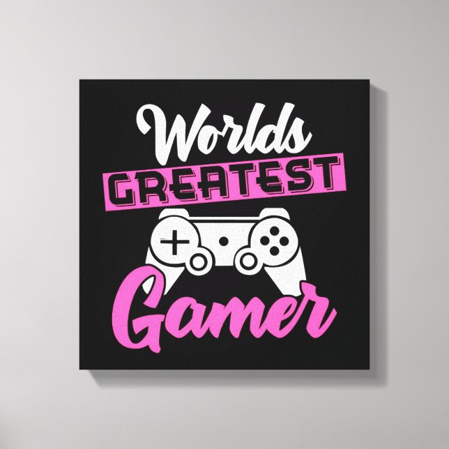 Världens Bästa Gamer Canvastryck (Framsida)