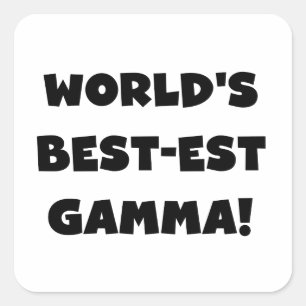 Världens bästa Gamma Black and White Fyrkantigt Klistermärke