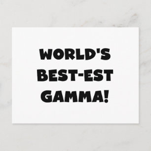 Världens bästa Gamma Black and White Vykort