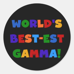 Världens bästa Gamma-Ljusa färger gåvor Runt Klistermärke
