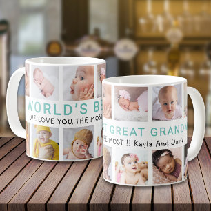 Världens bästa gammelmormors barnbarn 12 foto kaffemugg