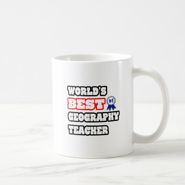 Världens bästa geografiska lärare kaffemugg (Höger)