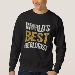 Världens bästa geolog geologi bergartsamlare lång ärmad tröja