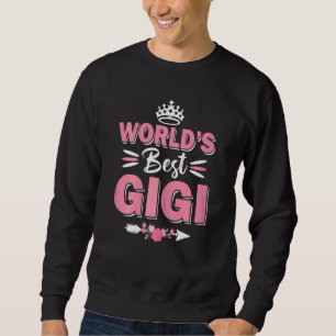 Världens bästa gigi Lycklig Mors dag 2022 Lång Ärmad Tröja