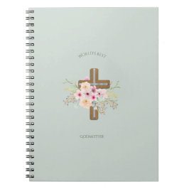 Världens bästa GODMOTHER Gift - Blommigt Kor Anteckningsbok