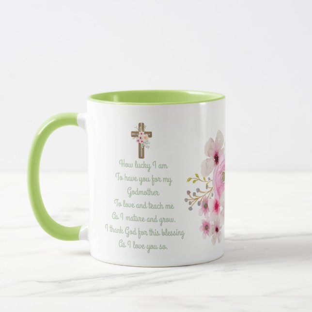 Världens bästa GODMOTHER MUGG DIKT, Personlig (Vänster)