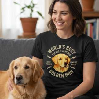 Världens Bästa Golden Retriever-Mamma T Shirt
