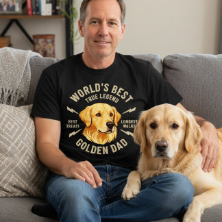 Världens Bästa Golden Retriever Pappa T Shirt