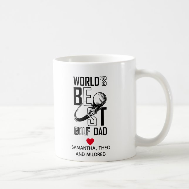 Världens bästa Golf Pappa - Lustigt och vackert gi Kaffemugg (Höger)