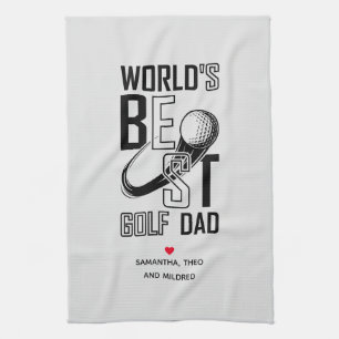 Världens bästa Golf Pappa - Lustigt och vackert gi Kökshandduk
