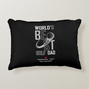 Världens bästa Golf Pappa   Svartvit Pappa Gift Prydnadskudde