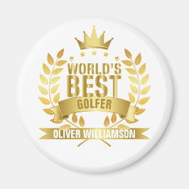 Världens bästa Golfer Guld 5 Star Magnet
