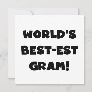 Världens bästa Gram Black Text Tshirts och GIfts