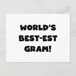 Världens bästa Gram Black Text Tshirts och GIfts Vykort