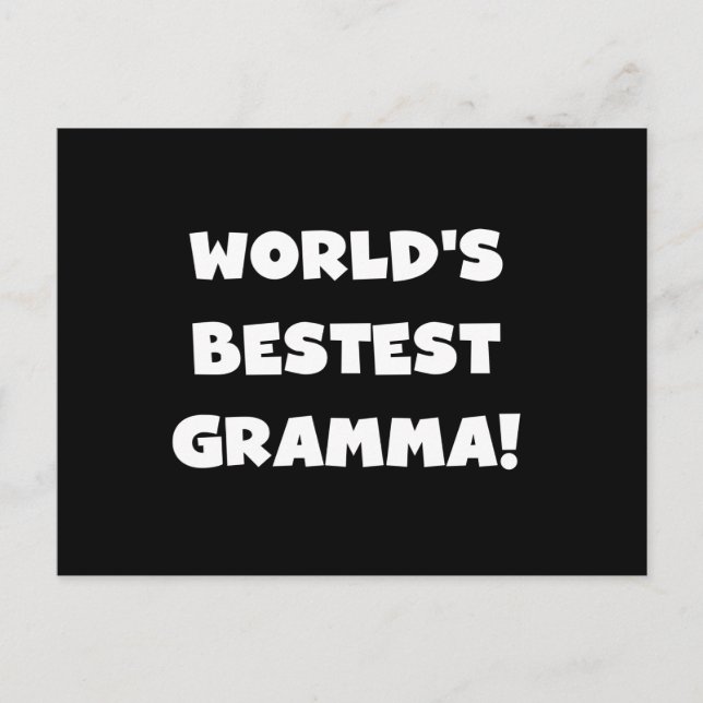 Världens bästa Gramma Black eller White Vykort (Framsida)