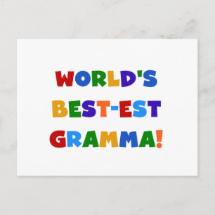 Världens bästa Gramma-Ljusa färger Vykort