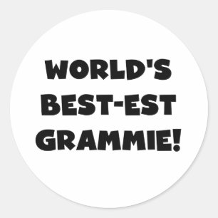 Världens bästa Grammie Black eller White-gåvor Runt Klistermärke