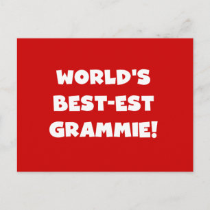 Världens Bästa Grammie Vita T-shirts och presenter Vykort