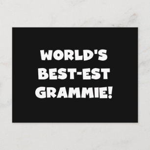 Världens bästa Grammie White T-shirts and Gifts Vykort