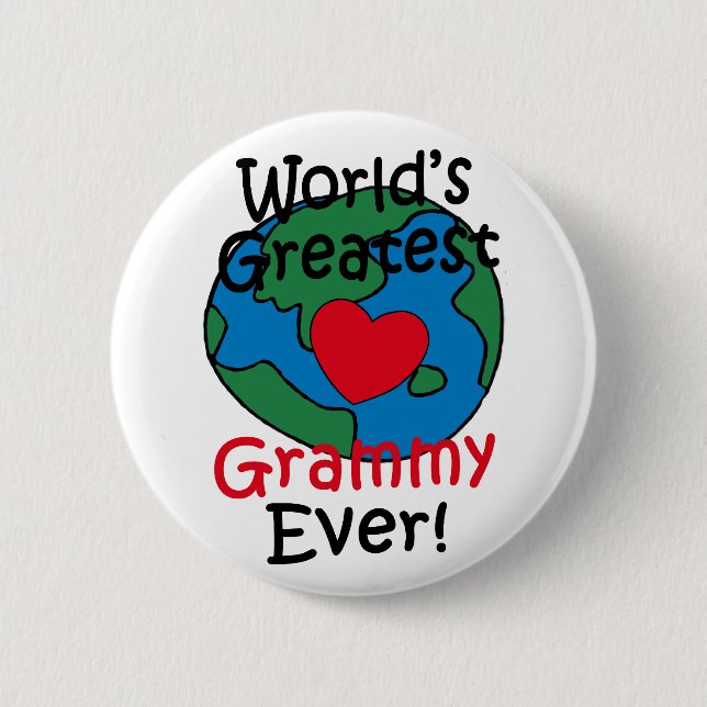 Världens Bästa Grammy Hjärta Knapp (Framsida)