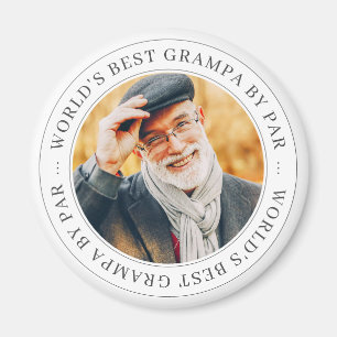 Världens bästa Grampa efter klassiskt enkelt foto Magnet