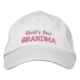 Världens bästa GRANDMA-farmors dag ELLER födelseda Broderad Keps