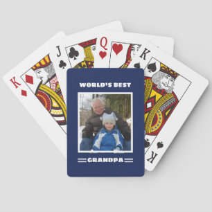 Världens bästa Grandpa Anpassningsbar Photo Person Casinokort