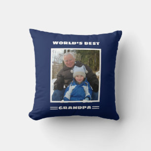 Världens bästa Grandpa Anpassningsbar Photo Person Kudde