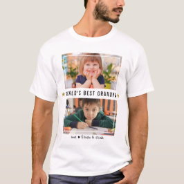 Världens bästa Grandpa Barnbarn 2 Photo Collage T Shirt