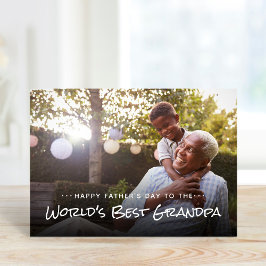 Världens bästa Grandpa Fars dag-fotokort Hälsningskort