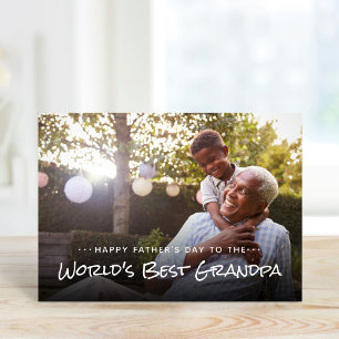 Världens bästa Grandpa Fars dag-fotokort Hälsningskort