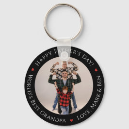 Världens bästa Grandpa Funny Photo Anpassningsbar  Nyckelring