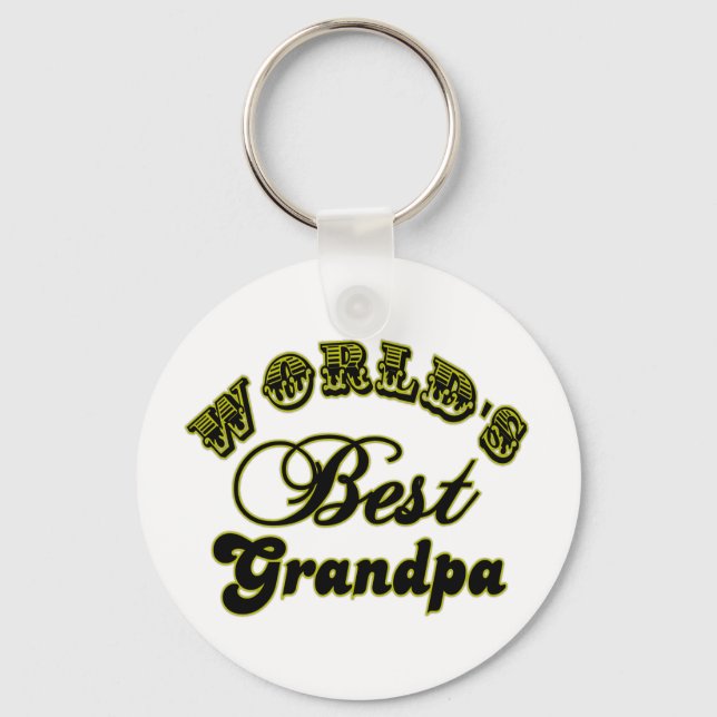 Världens bästa Grandpa Keychain Nyckelring (Framsida)