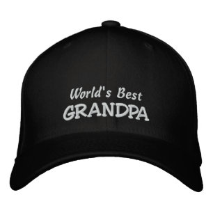 Världens bästa GRANDPA-Personalize Namn Broderad Keps