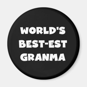 Världens bästa Granma Black and White Magnet