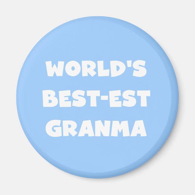 Världens bästa Granma Black and White Magnet (Framsidan)