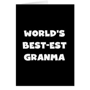 Världens bästa Granma Black and White OBS Kort